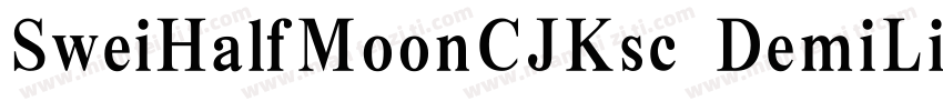 SweiHalfMoonCJKsc DemiLight字体转换
